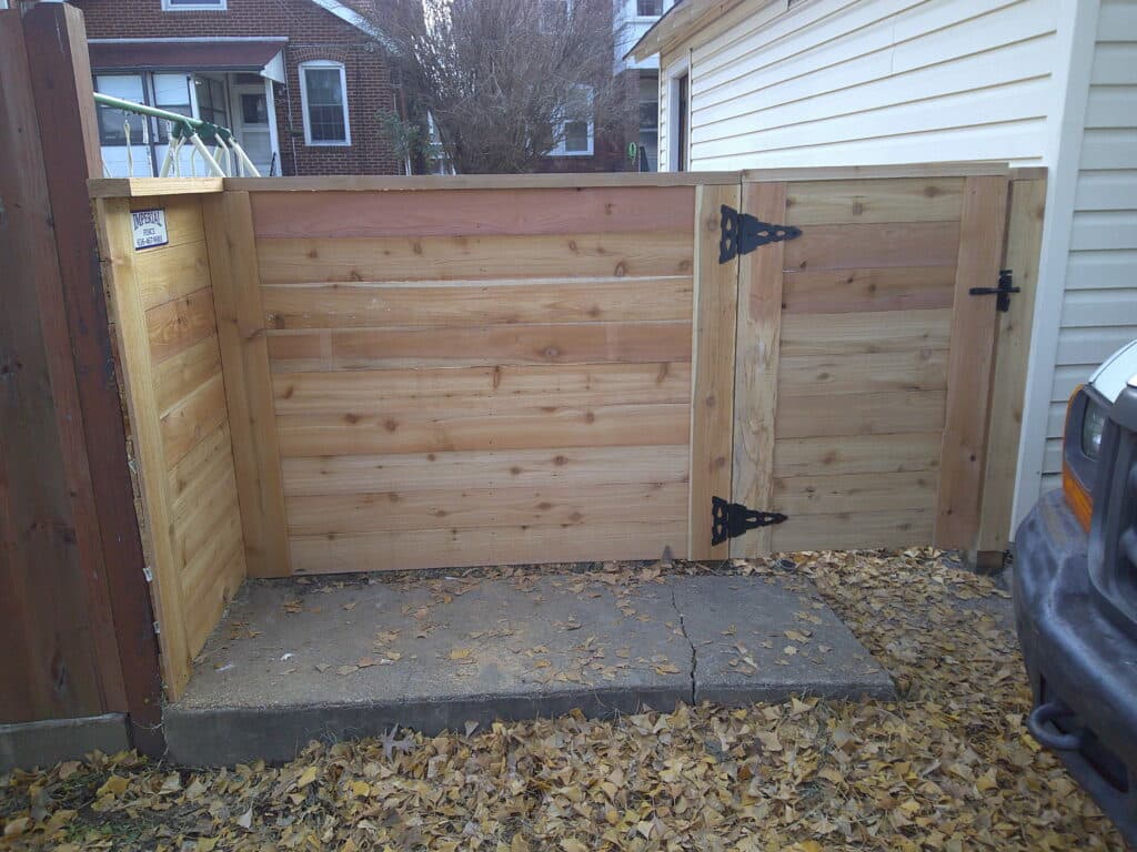 Wood fencing